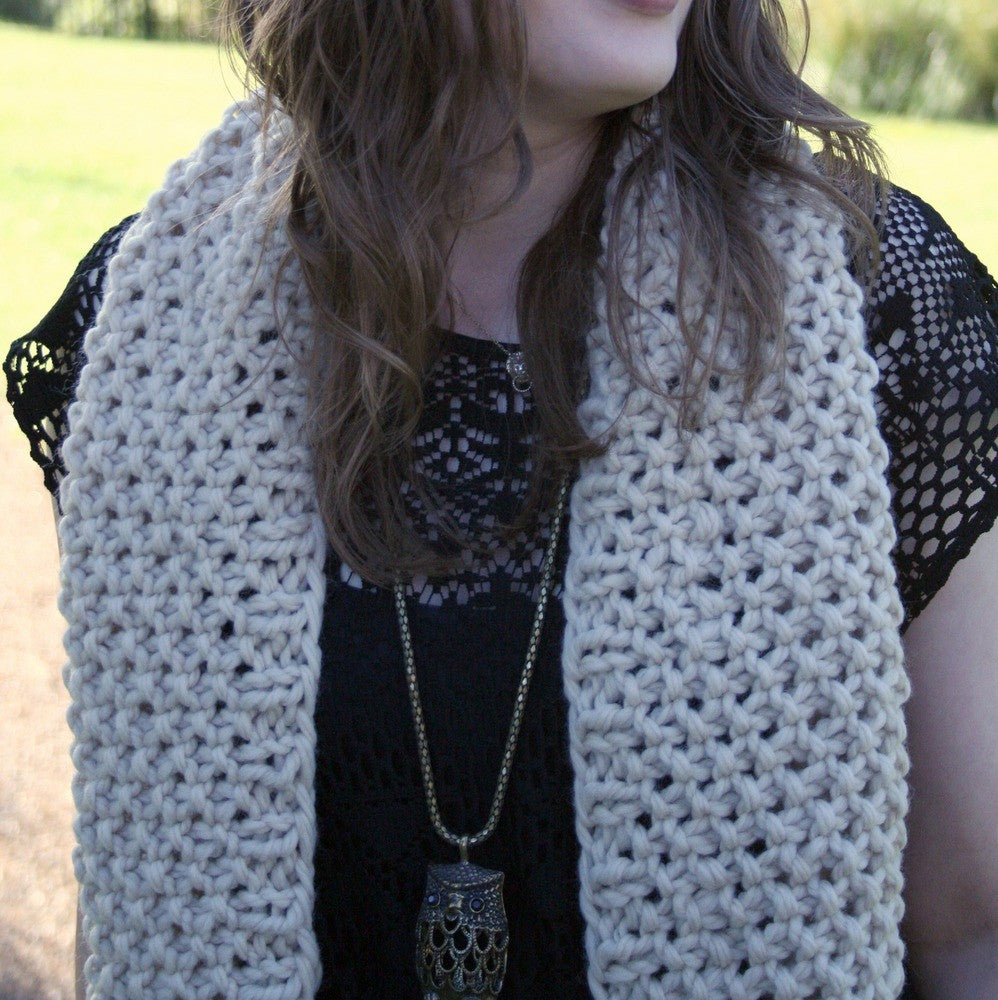 PDF knitting pattern - moss stitch snood /cowl