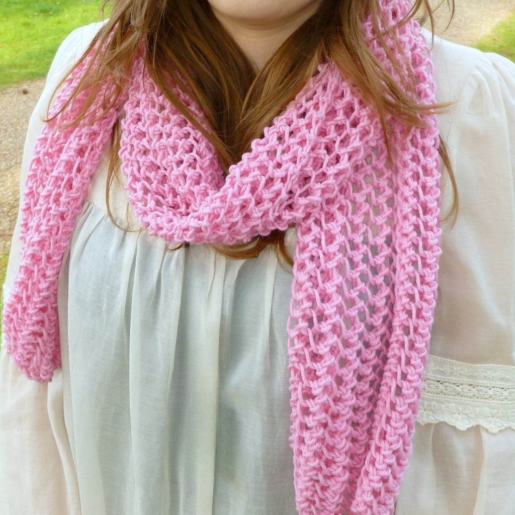 NEW! PDF knitting pattern - lace stitch scarf