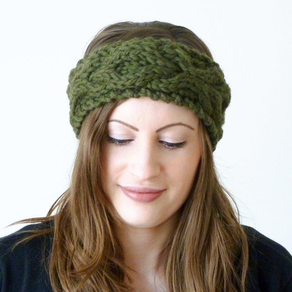 PDF knitting pattern - 'XOXO' cable headband