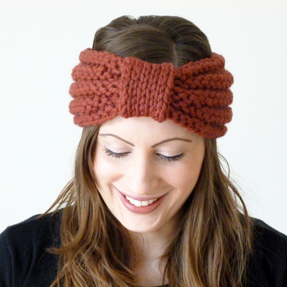 PDF knitting pattern - chunky knitted headbands